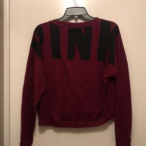 Cropped VS PINK long sleeve t shirt
